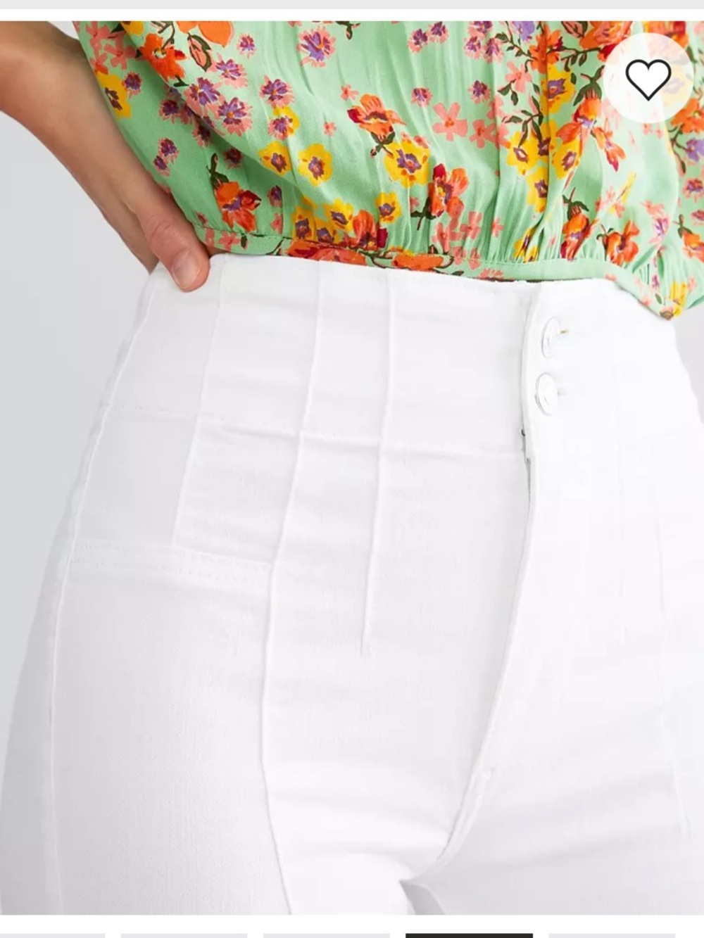 Free People We The Free Jayde Flare Jeans in White size 31 - Picture 2 of 9